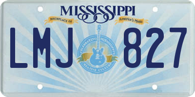 MS license plate LMJ827