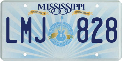 MS license plate LMJ828