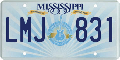 MS license plate LMJ831