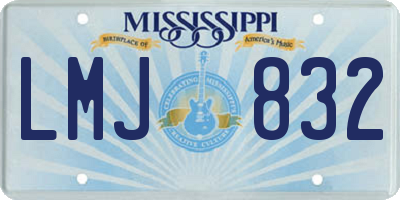 MS license plate LMJ832