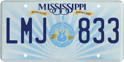 MS license plate LMJ833