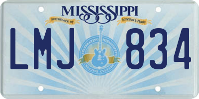 MS license plate LMJ834