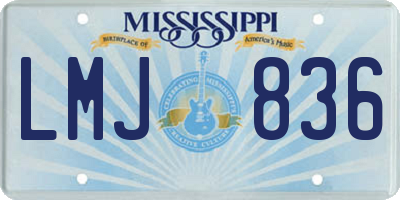 MS license plate LMJ836