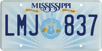 MS license plate LMJ837