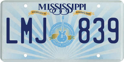 MS license plate LMJ839