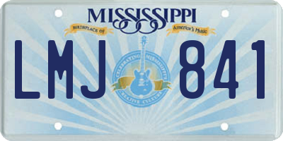 MS license plate LMJ841