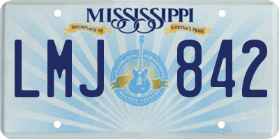 MS license plate LMJ842