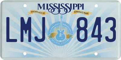 MS license plate LMJ843