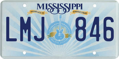 MS license plate LMJ846