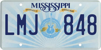 MS license plate LMJ848