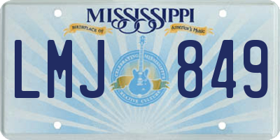 MS license plate LMJ849