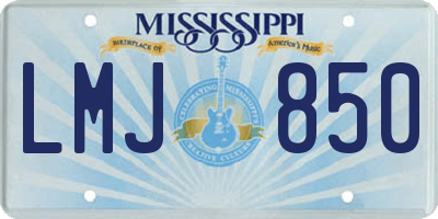 MS license plate LMJ850