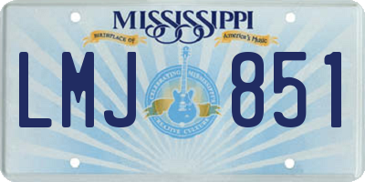 MS license plate LMJ851