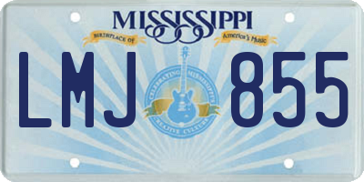 MS license plate LMJ855