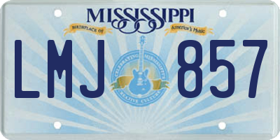 MS license plate LMJ857
