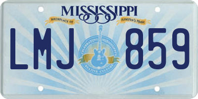MS license plate LMJ859
