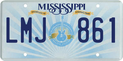 MS license plate LMJ861