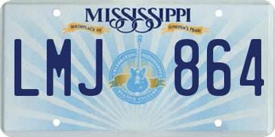 MS license plate LMJ864