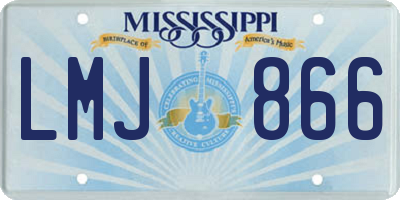 MS license plate LMJ866