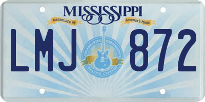 MS license plate LMJ872