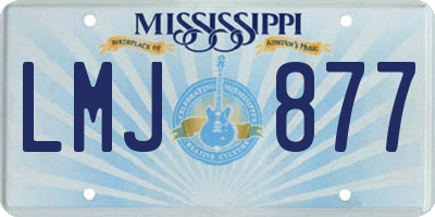MS license plate LMJ877