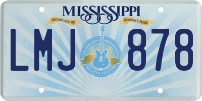 MS license plate LMJ878