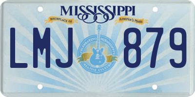 MS license plate LMJ879