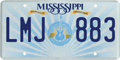 MS license plate LMJ883
