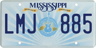 MS license plate LMJ885