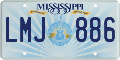 MS license plate LMJ886