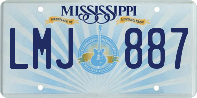MS license plate LMJ887