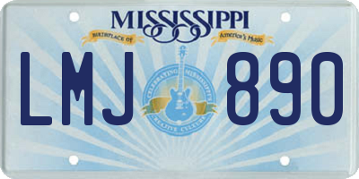 MS license plate LMJ890