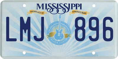 MS license plate LMJ896