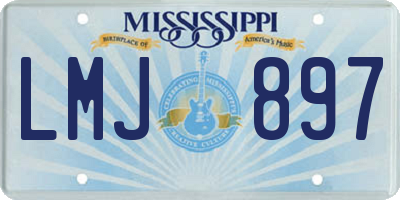 MS license plate LMJ897
