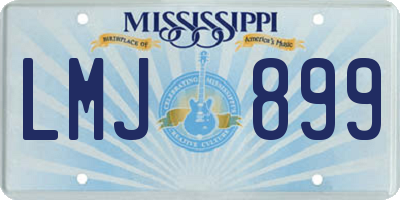 MS license plate LMJ899
