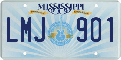 MS license plate LMJ901
