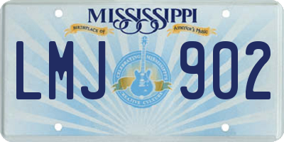 MS license plate LMJ902