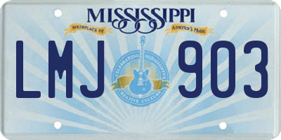 MS license plate LMJ903