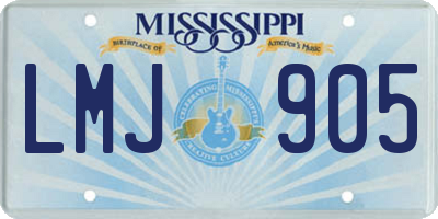 MS license plate LMJ905
