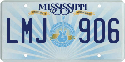 MS license plate LMJ906