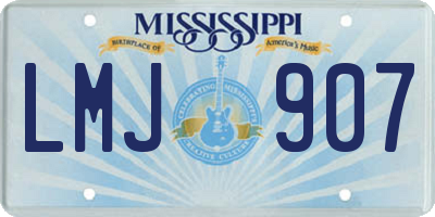 MS license plate LMJ907
