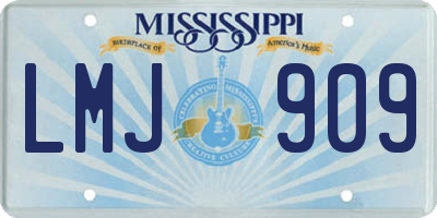 MS license plate LMJ909