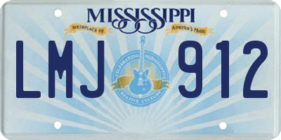 MS license plate LMJ912