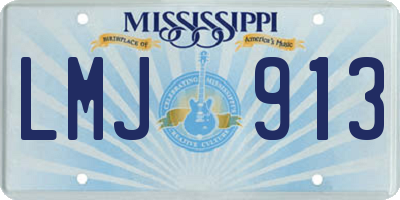 MS license plate LMJ913