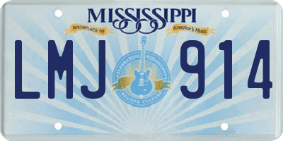 MS license plate LMJ914