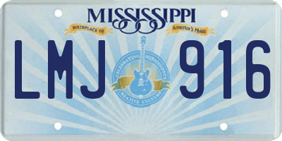 MS license plate LMJ916