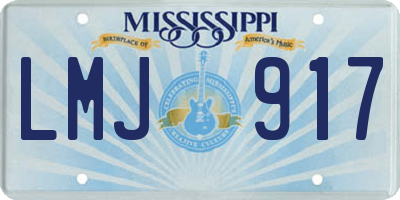 MS license plate LMJ917