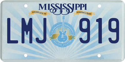 MS license plate LMJ919