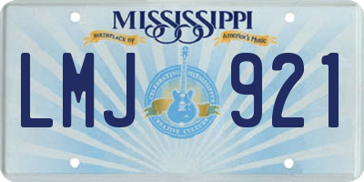 MS license plate LMJ921