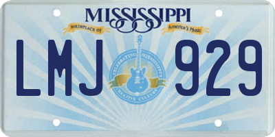 MS license plate LMJ929